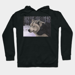 Wolf Pack in the Snow Hoodie